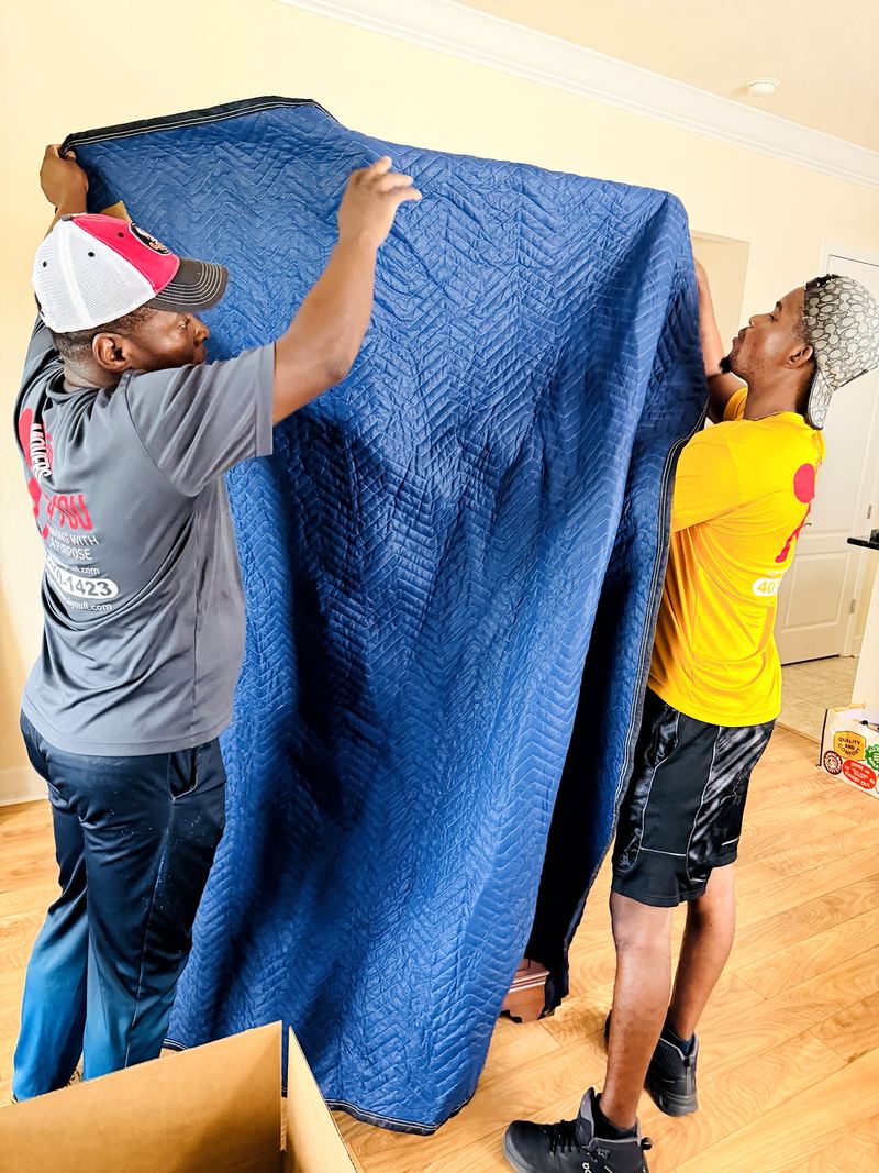 Padding a tall piece before it moves