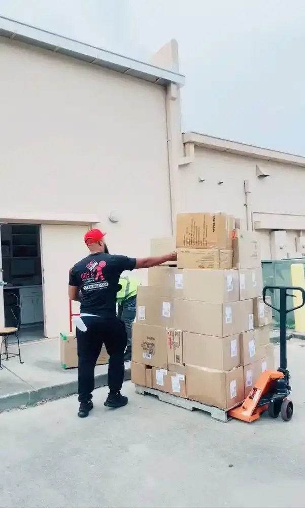 Commercial movers in Orlando FL loading boxes